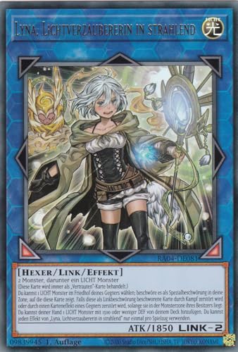 RA04-DE081 - Lyna, Lichtverzaubererin in strahlend - Ultra Rare - Deutsch - 1. Auflage - Quarter Century Stampede von LMS Trading