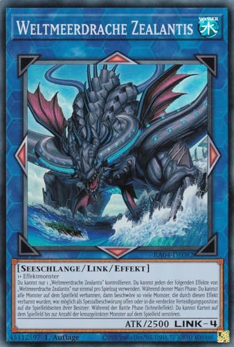 RA04-DE082 - Weltmeerdrache Zealantis - Super Rare - Deutsch - 1. Auflage - Quarter Century Stampede von LMS Trading