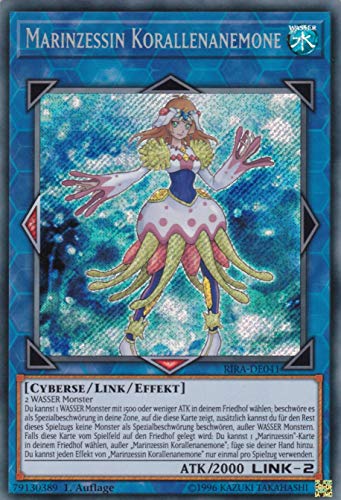 RIRA-DE041 - Marinzessin Korallenanemone - Secret Rare - 1. Auflage - Deutsch - Rising Rampage - mit LMS Trading Fieldcenter-Karte Yugioh von LMS Trading