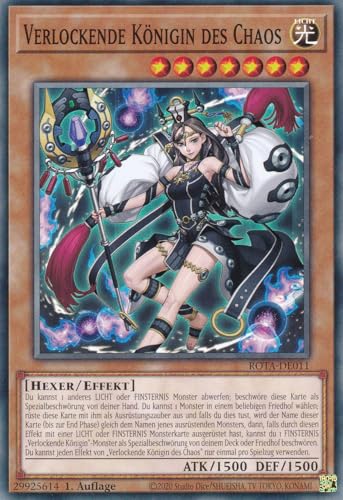 ROTA-DE011 - Verlockende Königin des Chaos - Common - Deutsch - 1. Auflage - Rage of The Abyss - mit LMS Trading Fieldcenter-Karte Yugioh ROTA-DE011 - Verlockende Königin des Chaos - Common - Deutsch - 1. Auflage - Rage of The Abyss - mit LMS Trading Fieldcenter-Karte Yugioh von LMS Trading