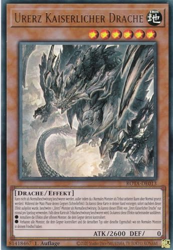 ROTA-DE013 - Urerz Kaiserlicher Drache - Ultra Rare - Deutsch - 1. Auflage - Rage of The Abyss - mit LMS Trading Fieldcenter-Karte Yugioh von LMS Trading