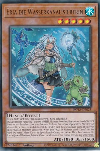 ROTA-DE023 - Eria die Wasserkanalisiererin - Ultra Rare - Deutsch - 1. Auflage - Rage of The Abyss - mit LMS Trading Fieldcenter-Karte Yugioh von LMS Trading