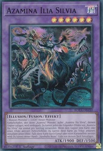 ROTA-DE030 - Azamina Ilia Silvia - Super Rare - Deutsch - 1. Auflage - Rage of The Abyss - mit LMS Trading Fieldcenter-Karte Yugioh von LMS Trading
