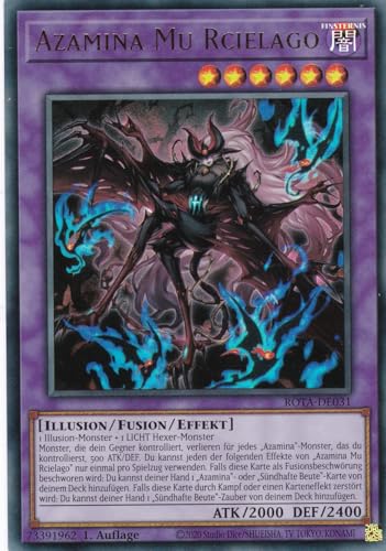 ROTA-DE031 - Azamina Mu Rcielago - Ultra Rare - Deutsch - 1. Auflage - Rage of The Abyss - mit LMS Trading Fieldcenter-Karte Yugioh von LMS Trading