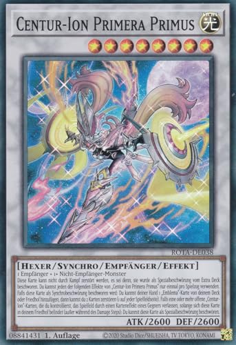 ROTA-DE038 - Centur-Ion Primera Primus - Super Rare - Deutsch - 1. Auflage - Rage of The Abyss - mit LMS Trading Fieldcenter-Karte Yugioh von LMS Trading