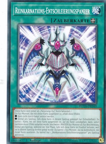 ROTA-DE049 - Reinkarnations-Entschleierungspanzer - Common - Deutsch - 1. Auflage - Rage of The Abyss - mit LMS Trading Fieldcenter-Karte Yugioh von LMS Trading