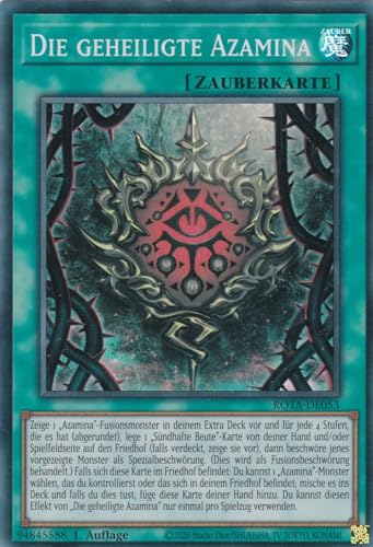 ROTA-DE053 - Die geheiligte Azamina - Super Rare - Deutsch - 1. Auflage - Rage of The Abyss - mit LMS Trading Fieldcenter-Karte Yugioh von LMS Trading
