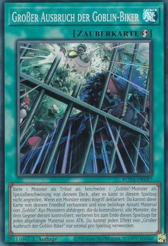 ROTA-DE057 - Großer Ausbruch der Goblin-Biker - Super Rare - Deutsch - 1. Auflage - Rage of The Abyss - mit LMS Trading Fieldcenter-Karte Yugioh ROTA-DE057 - Großer Ausbruch der Goblin-Biker - Super Rare - Deutsch - 1. Auflage - Rage of The Abyss - mit LMS Trading Fieldcenter-Karte Yugioh von LMS Trading