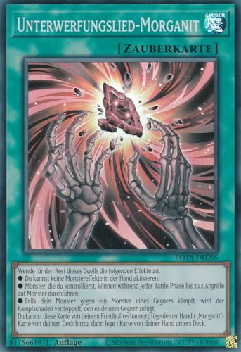 ROTA-DE065 - Unterwerfungslied-Morganit - Super Rare - Deutsch - 1. Auflage - Rage of The Abyss - mit LMS Trading Fieldcenter-Karte Yugioh von LMS Trading