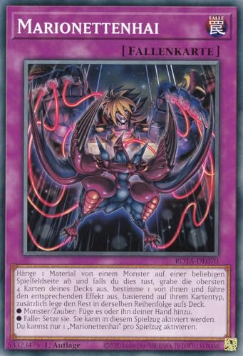 ROTA-DE070 - Marionettenhai - Common - Deutsch - 1. Auflage - Rage of The Abyss - mit LMS Trading Fieldcenter-Karte Yugioh von LMS Trading