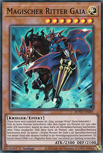 ROTD-DE001 - Magischer Ritter Gaia - Super Rare - 1. Auflage - Deutsch - Rise of The Duelist - mit LMS Trading Fieldcenter-Karte Yugioh von LMS Trading