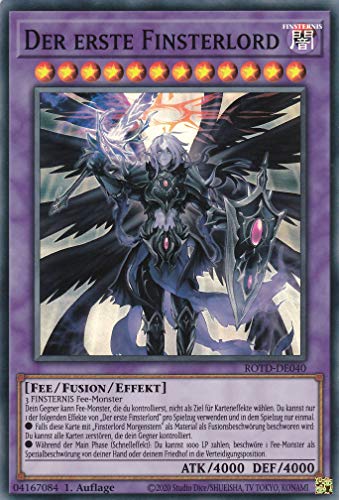 ROTD-DE040 - Der erste Finsterlord - Super Rare - 1. Auflage - Deutsch - Rise of The Duelist - mit LMS Trading Fieldcenter-Karte Yugioh von LMS Trading