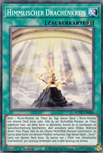 ROTD-DE066 - Himmlischer Drachenkreis - Common - 1. Auflage - Deutsch - Rise of The Duelist - mit LMS Trading Fieldcenter-Karte Yugioh von LMS Trading