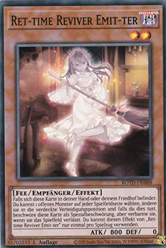 ROTD-DE088 - Ret-time Reviver Emit-TER - Super Rare - 1. Auflage - Deutsch - Rise of The Duelist - mit LMS Trading Fieldcenter-Karte Yugioh von LMS Trading