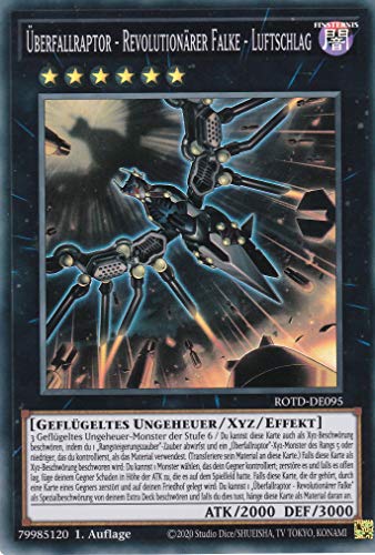 ROTD-DE095 - Überfallraptor - Revolutionärer Falke - Luftschlag - Super Rare - 1. Auflage - Deutsch - Rise of The Duelist - mit LMS Trading Fieldcenter-Karte Yugioh von LMS Trading