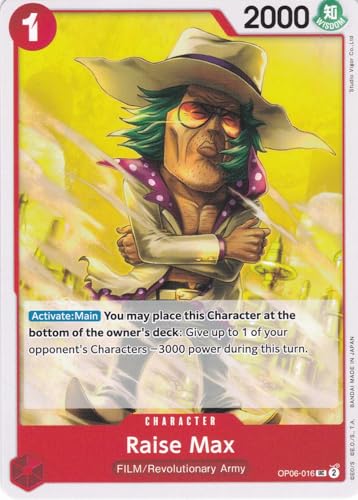 Raise Max (OP06-016) - Uncommon - Wings of The Captain - One Piece Card Game - Einzelkarte - mit LMS Trading Grußkarte von LMS Trading