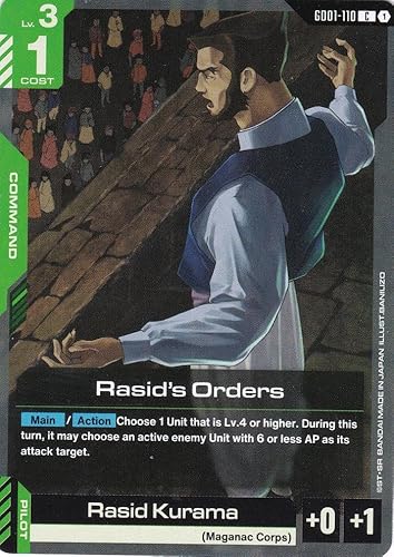 Rasid's Orders - GD01-110 - Common - Newtype Rising - Gundam TCG - Einzelkarte - Offiziell - Anime - mit LMS-Trading Karte Rasid's Orders - GD01-110 - Common - Newtype Rising - Gundam TCG - Einzelkarte - Offiziell - Anime - mit LMS-Trading Karte von LMS Trading