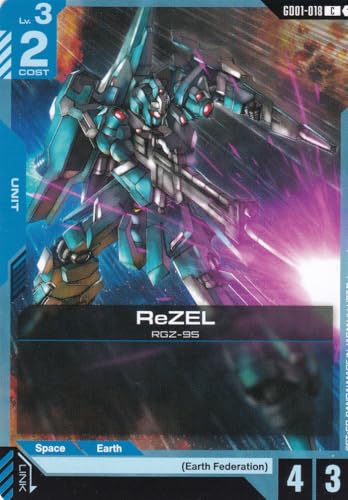ReZEL RGZ-95 - GD01-018 - Common - Newtype Rising - Gundam TCG - Einzelkarte - Offiziell - Anime - mit LMS-Trading Karte ReZEL RGZ-95 - GD01-018 - Common - Newtype Rising - Gundam TCG - Einzelkarte - Offiziell - Anime - mit LMS-Trading Karte von LMS Trading