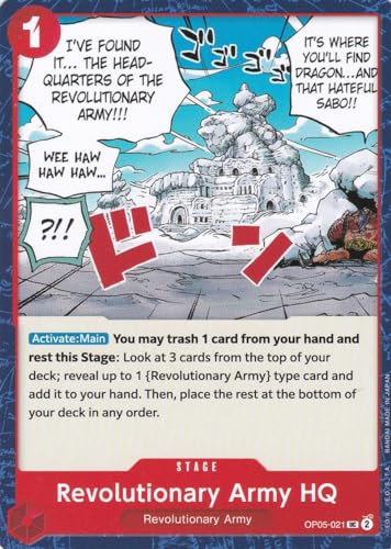 Revolutionary Army HQ (OP05-021) - Uncommon - Awakening of The New - One Piece Card Game - Einzelkarte - mit LMS Trading Grußkarte von LMS Trading
