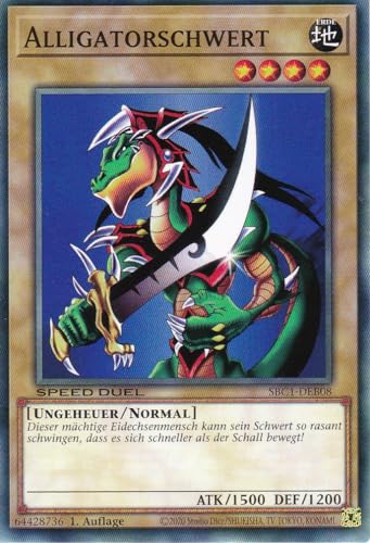SBC1-DEB08 - Alligatorschwert - Common - 1. Auflage - DEUTSCH - Speed Duel: Streets of Battle City - mit LMS Trading Fieldcenter-Karte Yugioh SBC1-DEB08 - Alligatorschwert - Common - 1. Auflage - DEUTSCH - Speed Duel: Streets of Battle City - mit LMS Trading Fieldcenter-Karte Yugioh von LMS Trading