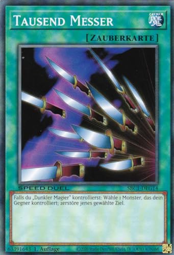 SBC1-DEG14 - Tausend Messer - Common - 1. Auflage - DEUTSCH - Speed Duel: Streets of Battle City - mit LMS Trading Fieldcenter-Karte Yugioh von LMS Trading