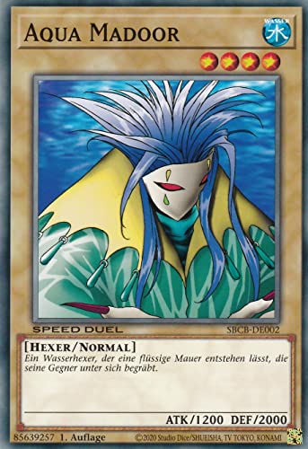 SBCB-DE002 - Aqua Madoor - Common - 1. Auflage - Deutsch - Speed Duel: Battle City Box - mit LMS Trading Fieldcenter-Karte Yugioh SBCB-DE002 - Aqua Madoor - Common - 1. Auflage - Deutsch - Speed Duel: Battle City Box - mit LMS Trading Fieldcenter-Karte Yugioh von LMS Trading