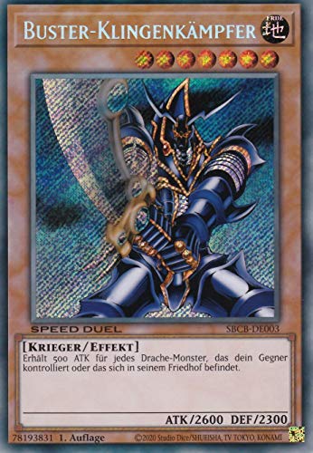 SBCB-DE003 - Buster-Klingenkämpfer - Secret Rare - 1. Auflage - Deutsch - Speed Duel: Battle City Box - mit LMS Trading Fieldcenter-Karte Yugioh SBCB-DE003 - Buster-Klingenkämpfer - Secret Rare - 1. Auflage - Deutsch - Speed Duel: Battle City Box - mit LMS Trading Fieldcenter-Karte Yugioh von LMS Trading