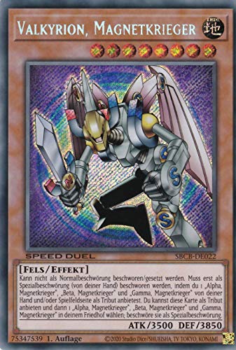 SBCB-DE022 - Valkyrion, Magnetkrieger - Secret Rare - 1. Auflage - Deutsch - Speed Duel: Battle City Box - mit LMS Trading Fieldcenter-Karte Yugioh SBCB-DE022 - Valkyrion, Magnetkrieger - Secret Rare - 1. Auflage - Deutsch - Speed Duel: Battle City Box - mit LMS Trading Fieldcenter-Karte Yugioh von LMS Trading