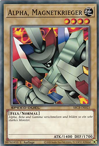 SBCB-DE023 - Alpha, Magnetkrieger - Common - 1. Auflage - Deutsch - Speed Duel: Battle City Box - mit LMS Trading Fieldcenter-Karte Yugioh SBCB-DE023 - Alpha, Magnetkrieger - Common - 1. Auflage - Deutsch - Speed Duel: Battle City Box - mit LMS Trading Fieldcenter-Karte Yugioh von LMS Trading
