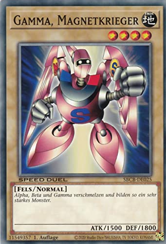 SBCB-DE025 - Gamma, Magnetkrieger - Common - 1. Auflage - Deutsch - Speed Duel: Battle City Box - mit LMS Trading Fieldcenter-Karte Yugioh SBCB-DE025 - Gamma, Magnetkrieger - Common - 1. Auflage - Deutsch - Speed Duel: Battle City Box - mit LMS Trading Fieldcenter-Karte Yugioh von LMS Trading