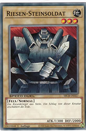 SBCB-DE027 - Riesen-Steinsoldat - Common - 1. Auflage - Deutsch - Speed Duel: Battle City Box - mit LMS Trading Fieldcenter-Karte Yugioh SBCB-DE027 - Riesen-Steinsoldat - Common - 1. Auflage - Deutsch - Speed Duel: Battle City Box - mit LMS Trading Fieldcenter-Karte Yugioh von LMS Trading