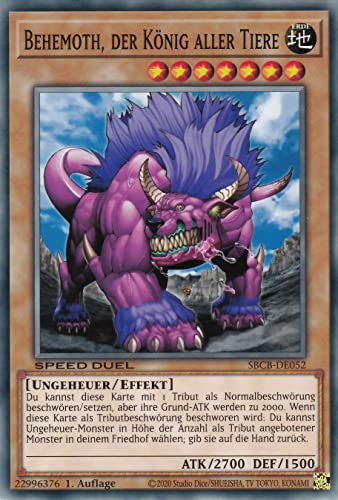 SBCB-DE052 - Behemoth, der König Aller Tiere - Common - 1. Auflage - Deutsch - Speed Duel: Battle City Box - mit LMS Trading Fieldcenter-Karte Yugioh von LMS Trading