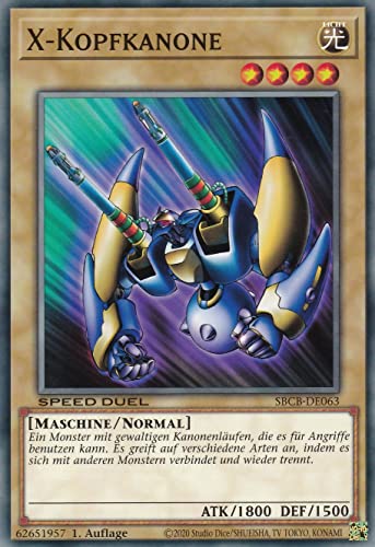 SBCB-DE063 - X-Kopfkanone - Common - 1. Auflage - Deutsch - Speed Duel: Battle City Box - mit LMS Trading Fieldcenter-Karte Yugioh SBCB-DE063 - X-Kopfkanone - Common - 1. Auflage - Deutsch - Speed Duel: Battle City Box - mit LMS Trading Fieldcenter-Karte Yugioh von LMS Trading