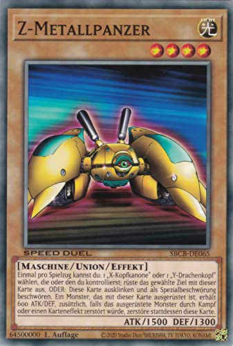 SBCB-DE065 - Z-Metallpanzer - Common - 1. Auflage - Deutsch - Speed Duel: Battle City Box - mit LMS Trading Fieldcenter-Karte Yugioh SBCB-DE065 - Z-Metallpanzer - Common - 1. Auflage - Deutsch - Speed Duel: Battle City Box - mit LMS Trading Fieldcenter-Karte Yugioh von LMS Trading