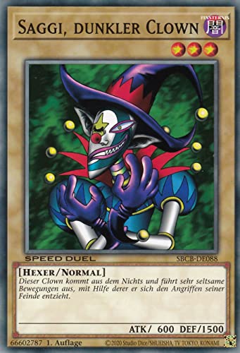 SBCB-DE088 - Saggi, dunkler Clown - Common - 1. Auflage - Deutsch - Speed Duel: Battle City Box - mit LMS Trading Fieldcenter-Karte Yugioh SBCB-DE088 - Saggi, dunkler Clown - Common - 1. Auflage - Deutsch - Speed Duel: Battle City Box - mit LMS Trading Fieldcenter-Karte Yugioh von LMS Trading
