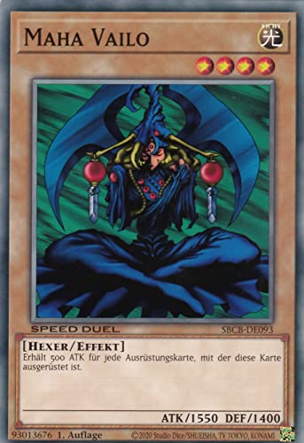 SBCB-DE093 - Maha Vailo - Common - 1. Auflage - Deutsch - Speed Duel: Battle City Box - mit LMS Trading Fieldcenter-Karte Yugioh SBCB-DE093 - Maha Vailo - Common - 1. Auflage - Deutsch - Speed Duel: Battle City Box - mit LMS Trading Fieldcenter-Karte Yugioh von LMS Trading