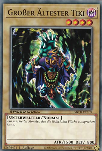 SBCB-DE109 - Großer Ältester Tiki - Common - 1. Auflage - Deutsch - Speed Duel: Battle City Box - mit LMS Trading Fieldcenter-Karte Yugioh SBCB-DE109 - Großer Ältester Tiki - Common - 1. Auflage - Deutsch - Speed Duel: Battle City Box - mit LMS Trading Fieldcenter-Karte Yugioh von LMS Trading