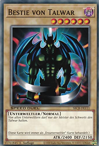 SBCB-DE111 - Bestie von Talwar - Common - 1. Auflage - Deutsch - Speed Duel: Battle City Box - mit LMS Trading Fieldcenter-Karte Yugioh SBCB-DE111 - Bestie von Talwar - Common - 1. Auflage - Deutsch - Speed Duel: Battle City Box - mit LMS Trading Fieldcenter-Karte Yugioh von LMS Trading