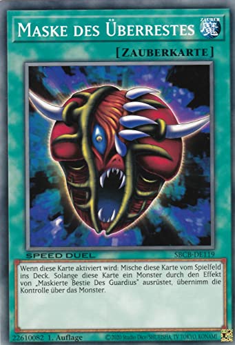 SBCB-DE119 - Maske des Überrestes - Common - 1. Auflage - Deutsch - Speed Duel: Battle City Box - mit LMS Trading Fieldcenter-Karte Yugioh SBCB-DE119 - Maske des Überrestes - Common - 1. Auflage - Deutsch - Speed Duel: Battle City Box - mit LMS Trading Fieldcenter-Karte Yugioh von LMS Trading