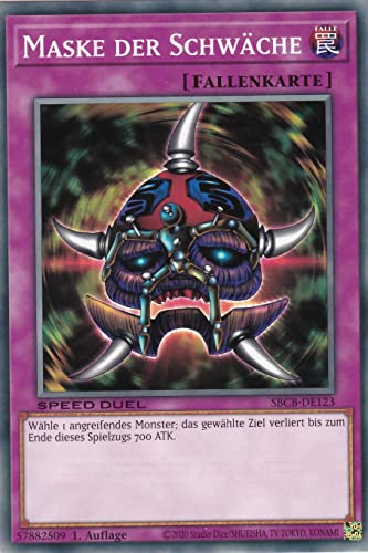 SBCB-DE123 - Maske der Schwäche - Common - 1. Auflage - Deutsch - Speed Duel: Battle City Box - mit LMS Trading Fieldcenter-Karte Yugioh SBCB-DE123 - Maske der Schwäche - Common - 1. Auflage - Deutsch - Speed Duel: Battle City Box - mit LMS Trading Fieldcenter-Karte Yugioh von LMS Trading