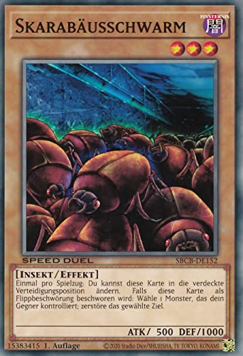 SBCB-DE152 - Skarabäusschwarm - Common - 1. Auflage - Deutsch - Speed Duel: Battle City Box - mit LMS Trading Fieldcenter-Karte Yugioh SBCB-DE152 - Skarabäusschwarm - Common - 1. Auflage - Deutsch - Speed Duel: Battle City Box - mit LMS Trading Fieldcenter-Karte Yugioh von LMS Trading