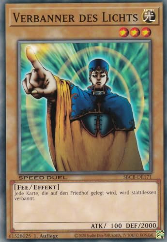 SBCB-DE171 - Verbanner des Lichts - Common - 1. Auflage - Deutsch - Speed Duel: Battle City Box - mit LMS Trading Fieldcenter-Karte Yugioh von LMS Trading