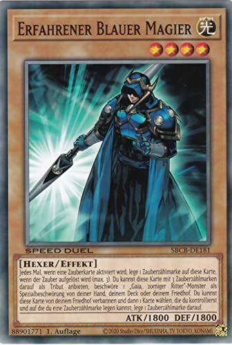 SBCB-DE181 - Erfahrener Blauer Magier - Common - 1. Auflage - Deutsch - Speed Duel: Battle City Box - mit LMS Trading Fieldcenter-Karte Yugioh SBCB-DE181 - Erfahrener Blauer Magier - Common - 1. Auflage - Deutsch - Speed Duel: Battle City Box - mit LMS Trading Fieldcenter-Karte Yugioh von LMS Trading