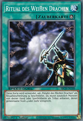 SBCB-DE189 - Ritual des Weißen Drachen - Common - 1. Auflage - Deutsch - Speed Duel: Battle City Box - mit LMS Trading Fieldcenter-Karte Yugioh von LMS Trading