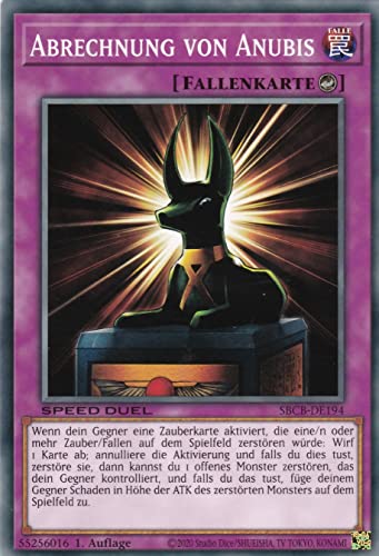 SBCB-DE194 - Abrechnung von Anubis - Common - 1. Auflage - Deutsch - Speed Duel: Battle City Box - mit LMS Trading Fieldcenter-Karte Yugioh SBCB-DE194 - Abrechnung von Anubis - Common - 1. Auflage - Deutsch - Speed Duel: Battle City Box - mit LMS Trading Fieldcenter-Karte Yugioh von LMS Trading