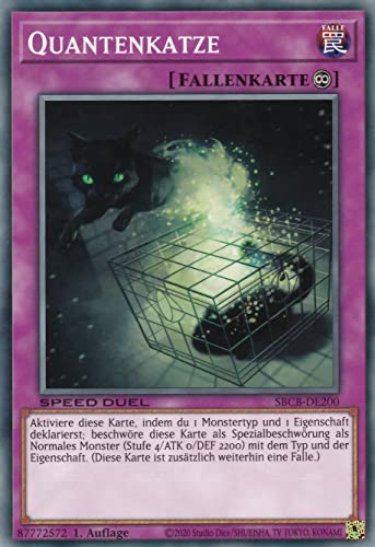 SBCB-DE200 - Quantenkatze - Common - 1. Auflage - Deutsch - Speed Duel: Battle City Box - mit LMS Trading Fieldcenter-Karte Yugioh von LMS Trading