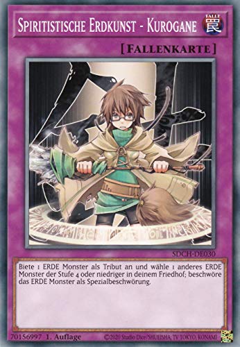 SDCH-DE030 - Spiritistische Erdkunst – Kurogane - Common - 1. Auflage - Deutsch - Structure Deck: Spirit Charmers - mit LMS Trading Fieldcenter-Karte Yugioh von LMS Trading
