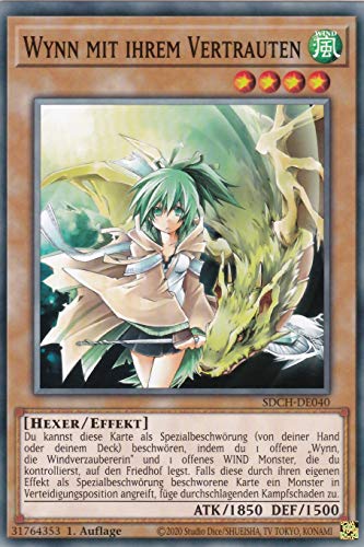 SDCH-DE040 - Wynn mit ihrem Vertrauten - Common - 1. Auflage - Deutsch - Structure Deck: Spirit Charmers - mit LMS Trading Fieldcenter-Karte Yugioh von LMS Trading
