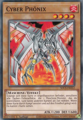 SDCS-DE012 - Cyber Phönix - Common - Reprint - Deutsch - Structure Deck Cyber Strike - mit LMS Trading Fieldcenter-Karte Yugioh von LMS Trading