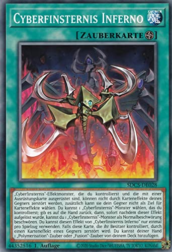 SDCS-DE028 - Cyberfinsternis Inferno - Common - Reprint - Deutsch - Structure Deck Cyber Strike - mit LMS Trading Fieldcenter-Karte Yugioh von LMS Trading